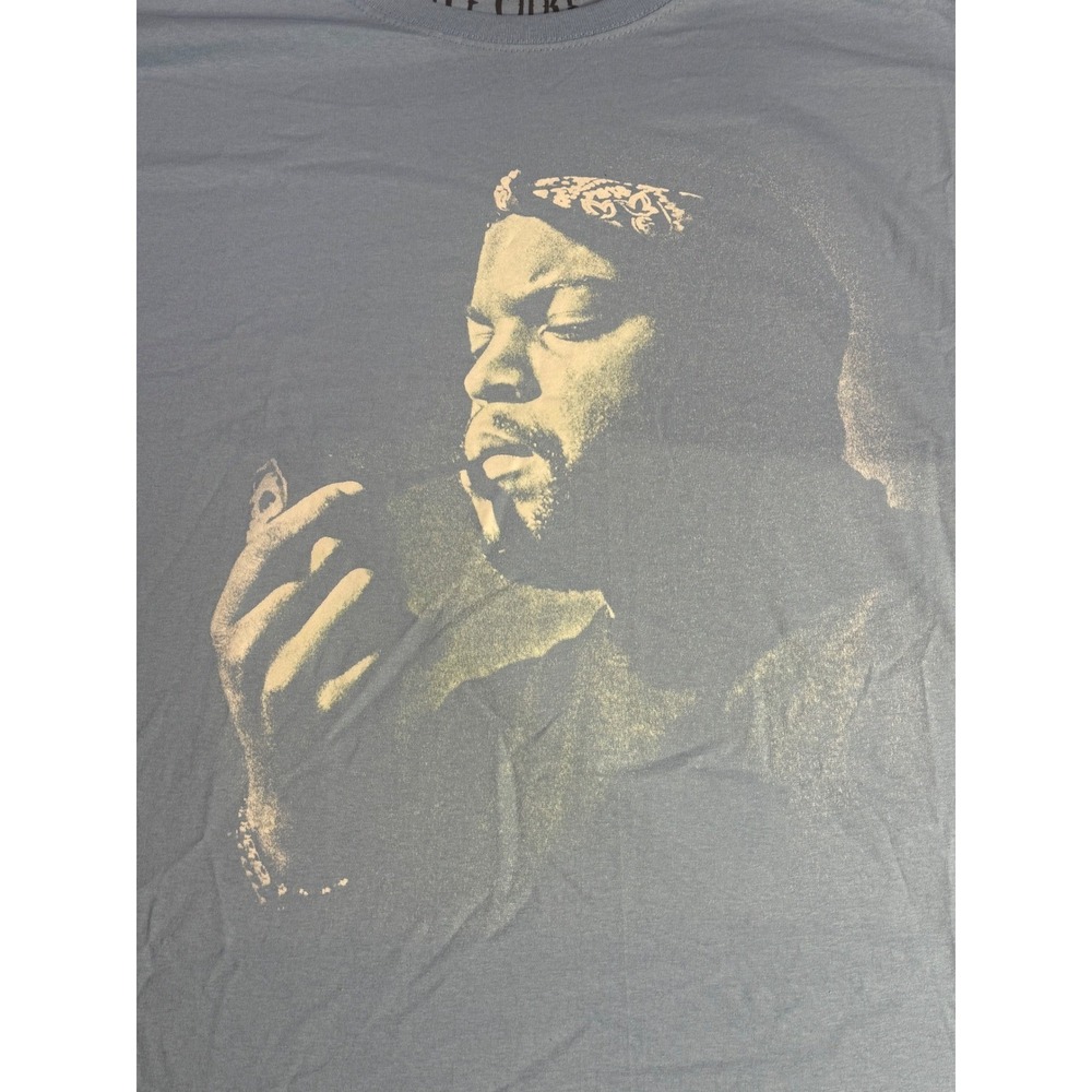 Ice Cube Graphic T-Shirt Mens 3XL Light Blue Hip Hop Rap Portrait Short Sleeve